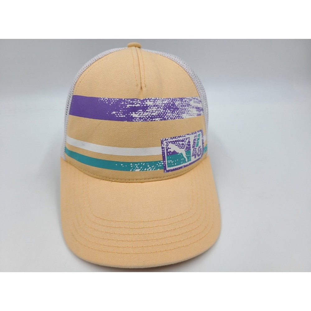 Women Puma Mesh Trucker Snapback Hat Cap Baseball Soccer Outdoors Orange White